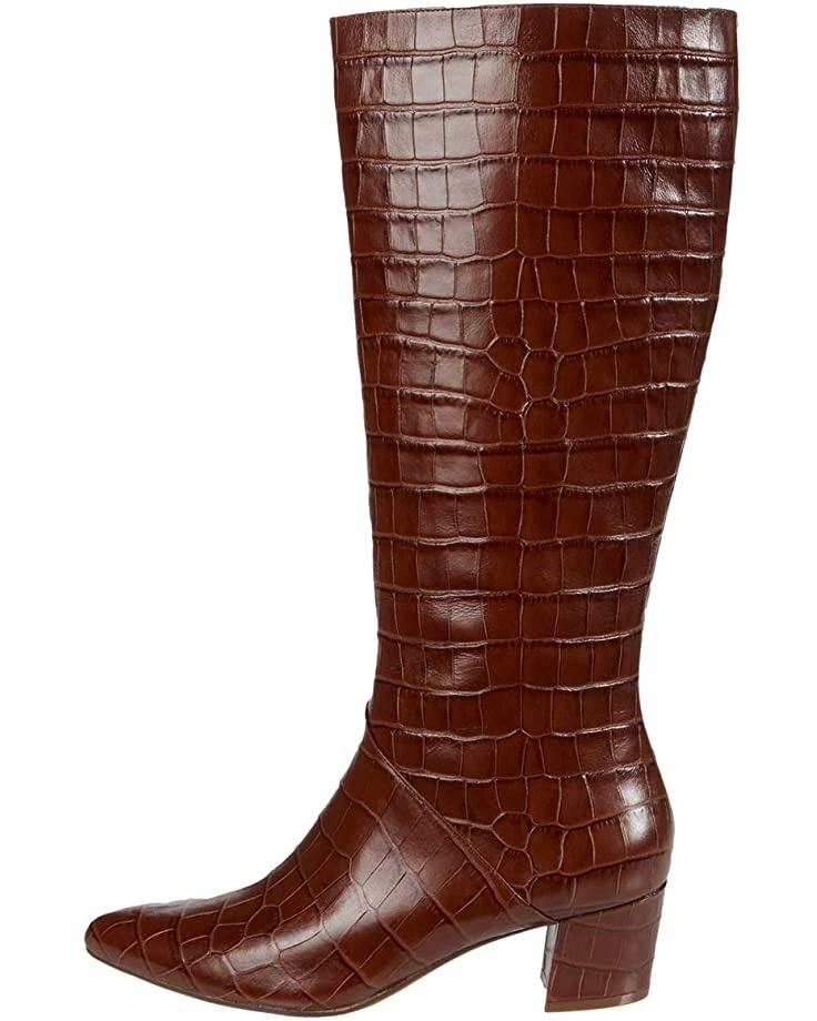 Naturalizer Women Boots Melanie Regular Shaft, Lodge Brown Croco Print Leather 6 Naturalizer Women Boots Melanie Regular Shaft, Lodge Brown Croco Print Leather - Image 4
