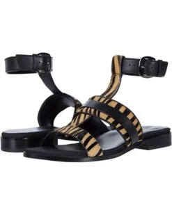 Naturalizer Women Sandals 27 Edit Elva, Black Multi Zebra Print Leather
