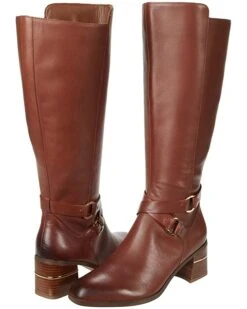 Naturalizer Women Boots Shore Wide Shaft, Lodge Brown Leather