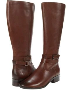 Naturalizer Women Boots Reid Wide Shaft, Cinnamon Leather